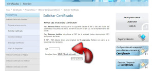 Solicitar certificado electronico | Introducir el DNI